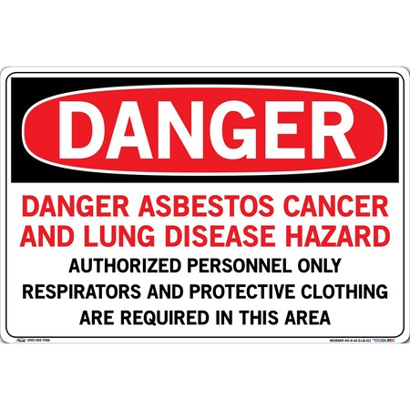 Vestil Vinyl Label Sign, 12-1/2" H, 18-1/2" W, Vinyl Label, Rectangle, English, SI-D-46-D-LB-011 SI-D-46-D-LB-011